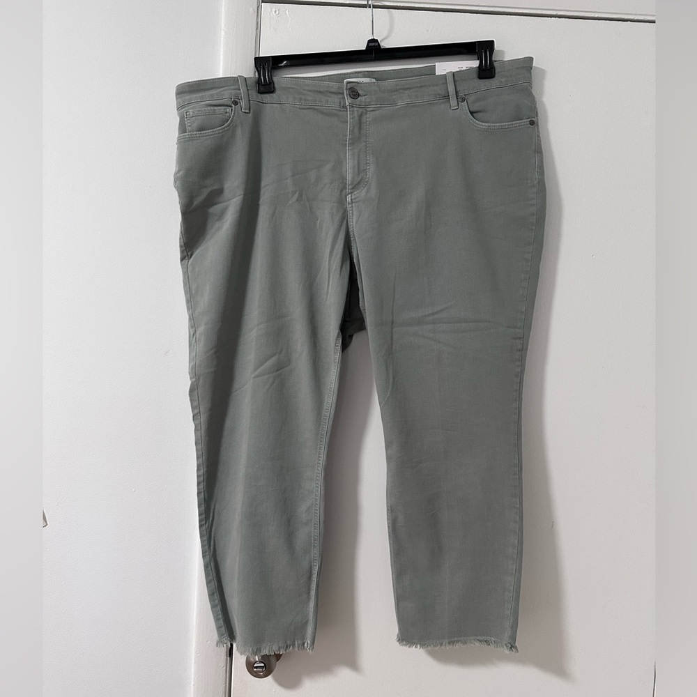 NWT LOFT PLUS SIZE 26 Skinny Crop SAGE